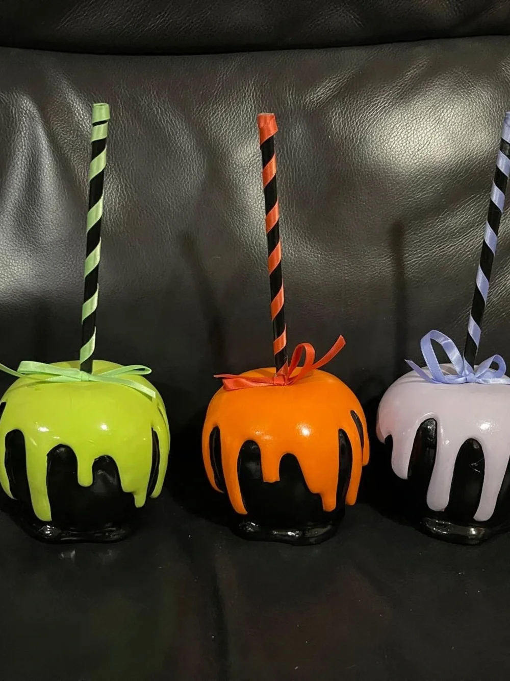 Halloween Sweet Treats Candy Apples Decor, Set of 3